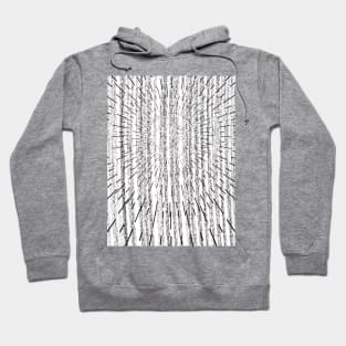 edgy vintage black and white lines pattern Hoodie